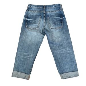 Ella Blue Crop Boyfriend Jeans distressed size medium